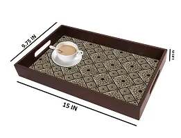 BP Design Solution Scandy Design MDF Vinyl Printing Serving Tray for Kitchen serveware Coffee Tray Table Tray Size 15x9.5x1.85 inch-thumb3