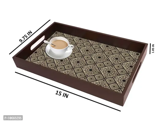 BP Design Solution Scandy Design MDF Vinyl Printing Serving Tray for Kitchen serveware Coffee Tray Table Tray Size 15x9.5x1.85 inch-thumb4