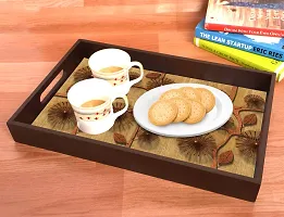 BP Design Solution Galaxy Design MDF Vinyl Printing Serving Tray for Kitchen serveware Coffee Tray Table Tray Size 15x9.5x1.85 inch-thumb1