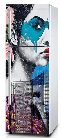 BP Design Solution Ledy Background Design Fridge Wallpaper for Fridge/ almirah /Table (Self Adhesive Vinyl, Water Proof (24x63 inch ) Double Door / Single Door-thumb3