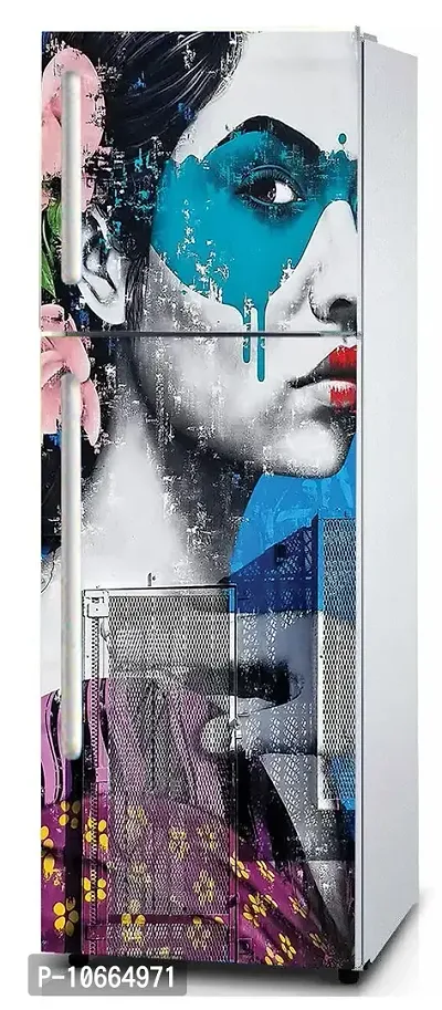 BP Design Solution Ledy Background Design Fridge Wallpaper for Fridge/ almirah /Table (Self Adhesive Vinyl, Water Proof (24x63 inch ) Double Door / Single Door-thumb4