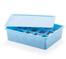 S V 15 Grid Plastic Organizer Box Underwear Storage Box Plastic Bra Underwear Socks Storage Box with Lid Clothing Organizer-thumb2