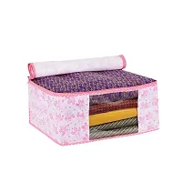 PRASM Non Woven Printed Pink Saree Cover for women?s wardrobe organizer | Saree Organizer for Garment Covers with capacity up to 10 saree-thumb4