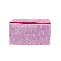 PRASM Non Woven Pink Saree Cover for women?s wardrobe organizer | Saree Organizer for Garment Covers with capacity up to 10 sarees-thumb1