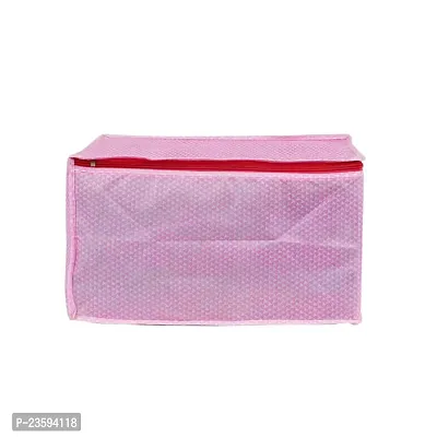 PRASM Non Woven Pink Saree Cover for women?s wardrobe organizer | Saree Organizer for Garment Covers with capacity up to 10 sarees-thumb2