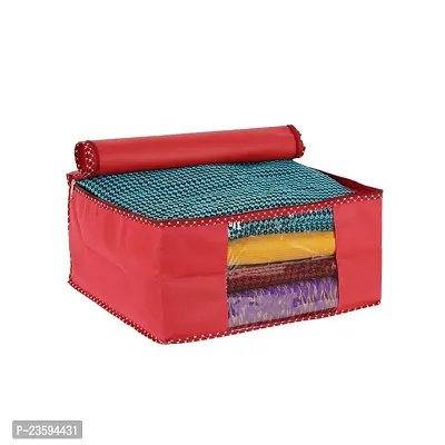 PRASM Non Woven Maroon Saree Cover for women?s wardrobe organizer | Saree Organizer for Garment Covers with capacity up to 10 sarees-thumb5