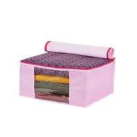 PRASM Non Woven Pink Saree Cover for women?s wardrobe organizer | Saree Organizer for Garment Covers with capacity up to 10 sarees-thumb4