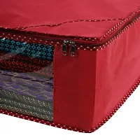 PRASM Non Woven Maroon Saree Cover for women?s wardrobe organizer | Saree Organizer for Garment Covers with capacity up to 10 sarees-thumb1