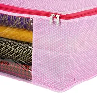 PRASM Non Woven Pink Saree Cover for women?s wardrobe organizer | Saree Organizer for Garment Covers with capacity up to 10 sarees-thumb3