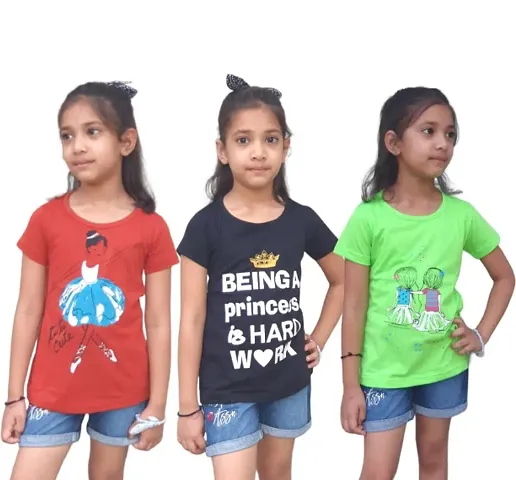 Girls Tshirts In The Pack of 3