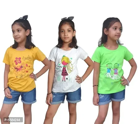 Girls Tshirts In The Pack of 3