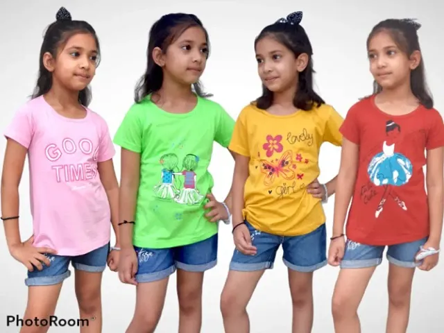 Girls Tshirts In Pack Of 4