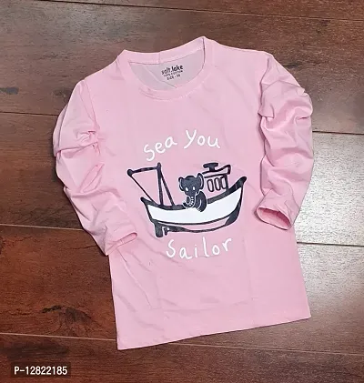 Pink Cotton T-Shirt for Boys