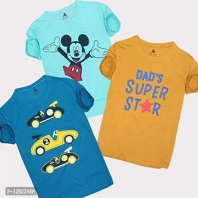 Stylish Boys Cotton T Shirt Pack Of 3