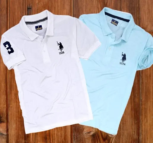 Mens Polo Matty Tshirts in Pack Of 2