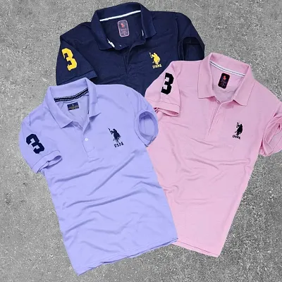 New Launched Mens Polo Matty Tshirts In Pack Of 3