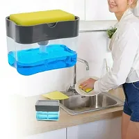Automatic Liquid Soap Pump Dispenser For Kitchen Sink Soap Pump Dispenser And Sponge Holder Kitchen Sink Soap Dispenser With Sponge Holder Dispenser-thumb1