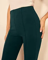 Classic Ravishing Women Bootcut Trousers Bottle Green-thumb4