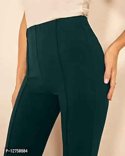 Classic Ravishing Women Bootcut Trousers Bottle Green-thumb5