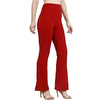 Classic Ravishing Women Bootcut Trousers Maroon-thumb2