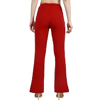 Classic Ravishing Women Bootcut Trousers Maroon-thumb3