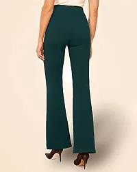 Classic Ravishing Women Bootcut Trousers Green-Maroon-thumb3