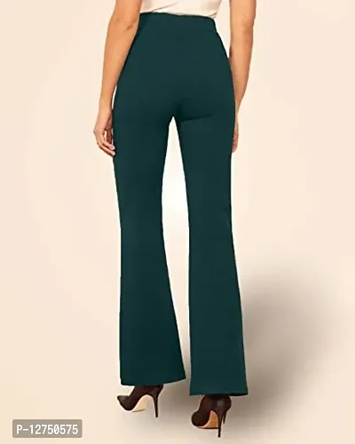 Classic Ravishing Women Bootcut Trousers Green-Maroon-thumb4
