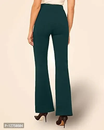 Classic Ravishing Women Bootcut Trousers Bottle Green-thumb3