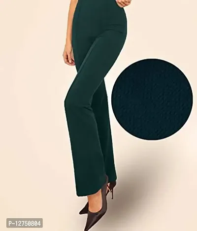 Classic Ravishing Women Bootcut Trousers Bottle Green-thumb2