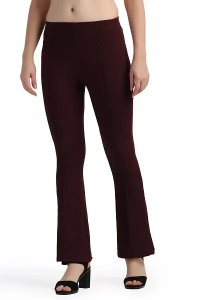 WOMFIT Classic Ravishing Women Bootcut Trousers