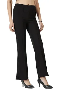 Women Bootcut Trousers Black-thumb2