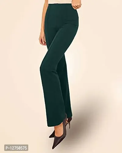 Classic Ravishing Women Bootcut Trousers Green-Maroon-thumb5