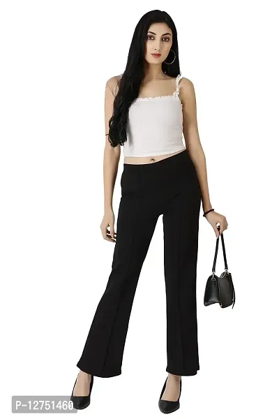 Women Bootcut Trousers Black-thumb5