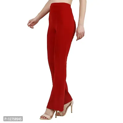 Classic Ravishing Women Bootcut Trousers Maroon-thumb2