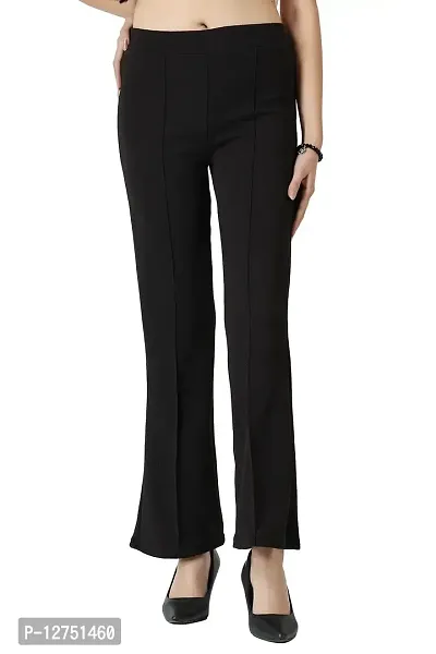 Women Bootcut Trousers Black