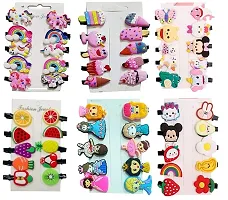 Unicorn Style Random Design Hair Clips for Girls Pack of 10 Pieces - Kids Hair Clips-thumb1