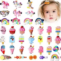 Unicorn Style Random Design Hair Clips for Girls Pack of 10 Pieces - Kids Hair Clips-thumb3