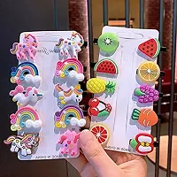 Unicorn Style Random Design Hair Clips for Girls Pack of 10 Pieces - Kids Hair Clips-thumb4