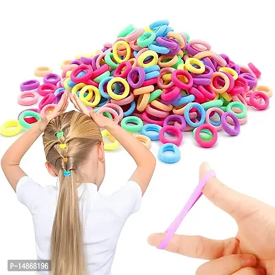 Hair Ties for Kids, 100 Pcs Small Rubber Hair Bands Elastic Ponytail Holders, Tiny Soft Hair Ties for Baby Toddlers Girls Hair Accessories-thumb0