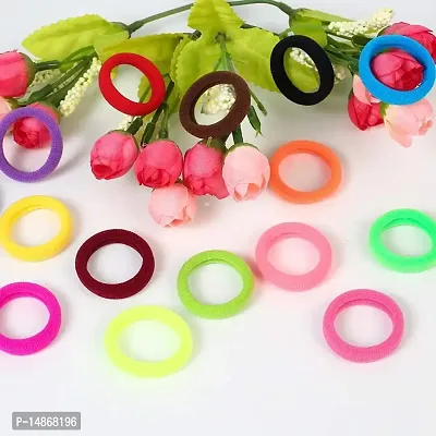 Hair Ties for Kids, 100 Pcs Small Rubber Hair Bands Elastic Ponytail Holders, Tiny Soft Hair Ties for Baby Toddlers Girls Hair Accessories-thumb2