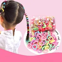 Hair Ties for Kids, 100 Pcs Small Rubber Hair Bands Elastic Ponytail Holders, Tiny Soft Hair Ties for Baby Toddlers Girls Hair Accessories-thumb2
