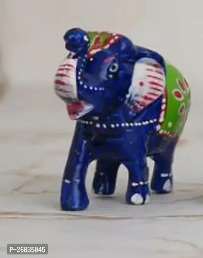 Classic Clay Elephant Showpiece For Navratri Diwali Puja Gifts Decoration-thumb0