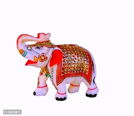 Classic Clay Elephant Showpiece For Navratri Diwali Puja Gifts Decoration-thumb0