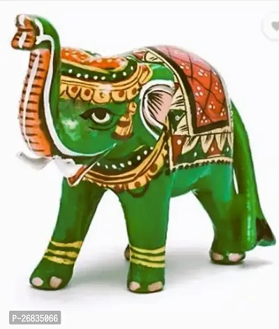 Classic Clay Elephant Showpiece For Navratri Diwali Puja Gifts Decoration-thumb0