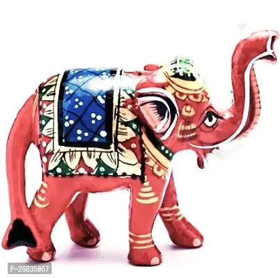 Classic Clay Elephant Showpiece For Navratri Diwali Puja Gifts Decoration-thumb0