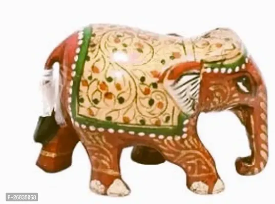 Classic Clay Elephant Showpiece For Navratri Diwali Puja Gifts Decoration-thumb0