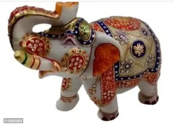 Classic Clay Elephant Showpiece For Navratri Diwali Puja Gifts Decoration-thumb0