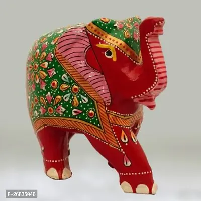 Classic Clay Elephant Showpiece For Navratri Diwali Puja Gifts Decoration-thumb0