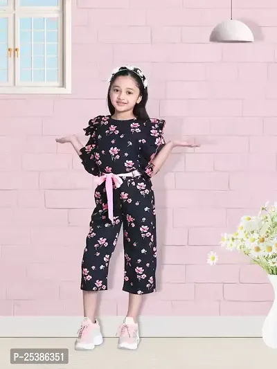 Elegant Cotton Printed Jumpsuits For Girls-thumb0