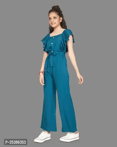 Elegant Cotton Solid Jumpsuits For Girls